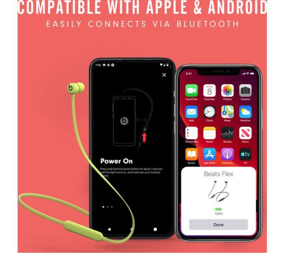 BEATS Flex Wireless Bluetooth Refurbished Earphones - Beats Black, (Excellent Condition) image number 13 of 20