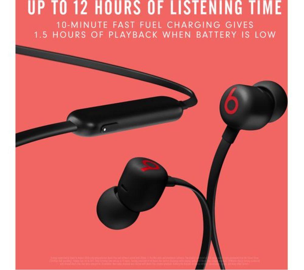 BEATS Flex Wireless Bluetooth Refurbished Earphones - Beats Black (Very Good Condition) image number 14 of 20