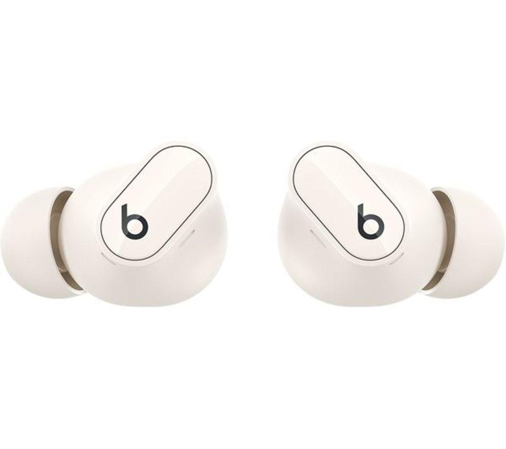 BEATS Studio Buds + Wireless Bluetooth Noise-Cancelling Refurbished Earbuds - White, (Very Good Condition) image number 2 of 9