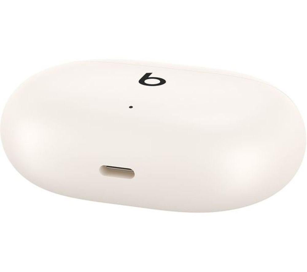 BEATS Studio Buds + Wireless Bluetooth Noise-Cancelling Refurbished Earbuds - White, (Very Good Condition) image number 4 of 9