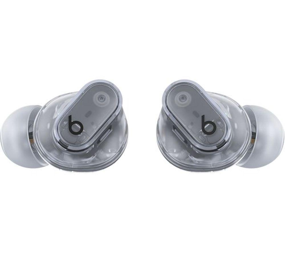 BEATS Studio Buds + Wireless Bluetooth Noise-Cancelling Refurbished Earbuds - Clear, (Very Good Condition) image number 4 of 9
