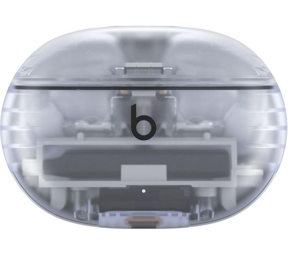 BEATS Studio Buds + Wireless Bluetooth Noise-Cancelling Refurbished Earbuds - Clear, (Very Good Condition) image number 8 of 9