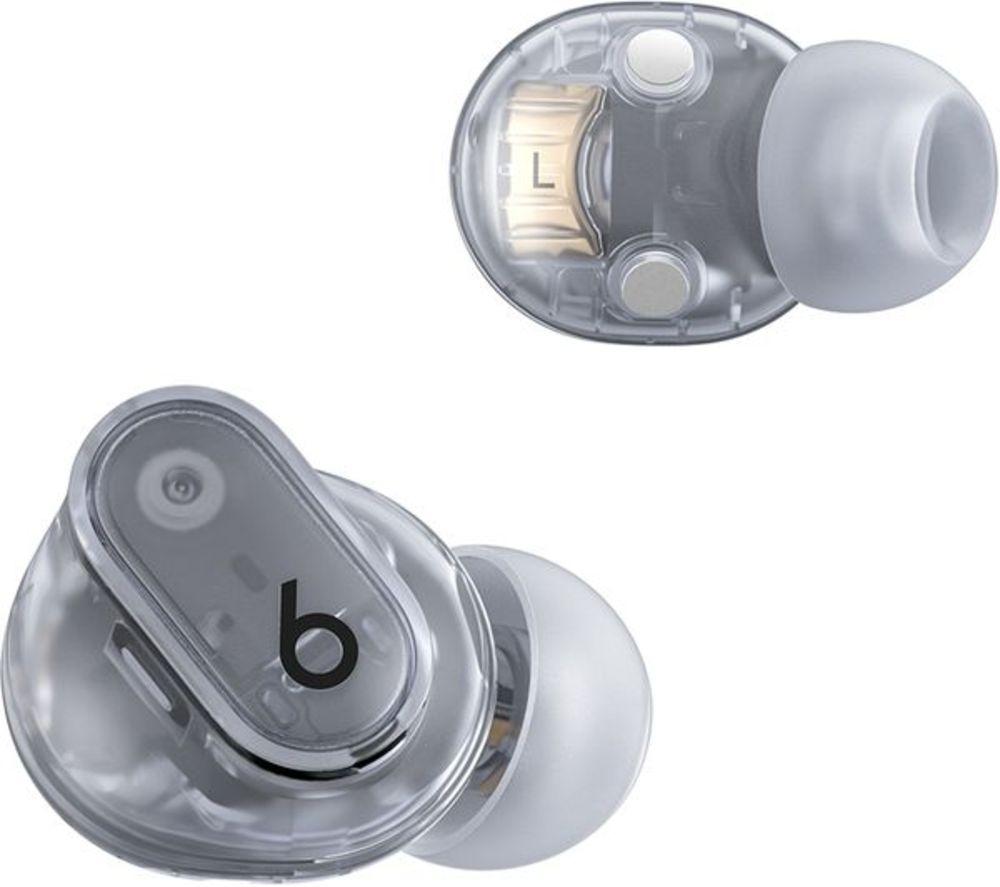 BEATS Studio Buds + Wireless Bluetooth Noise-Cancelling Refurbished Earbuds - Clear, (Very Good Condition) image number 9 of 9