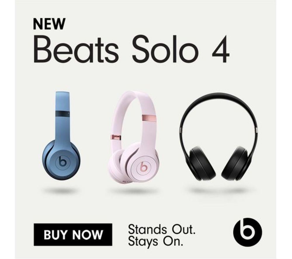 BEATS Solo 4 Wireless Bluetooth Refurbished Headphones - Black (Very Good Condition) image number 7 of 8