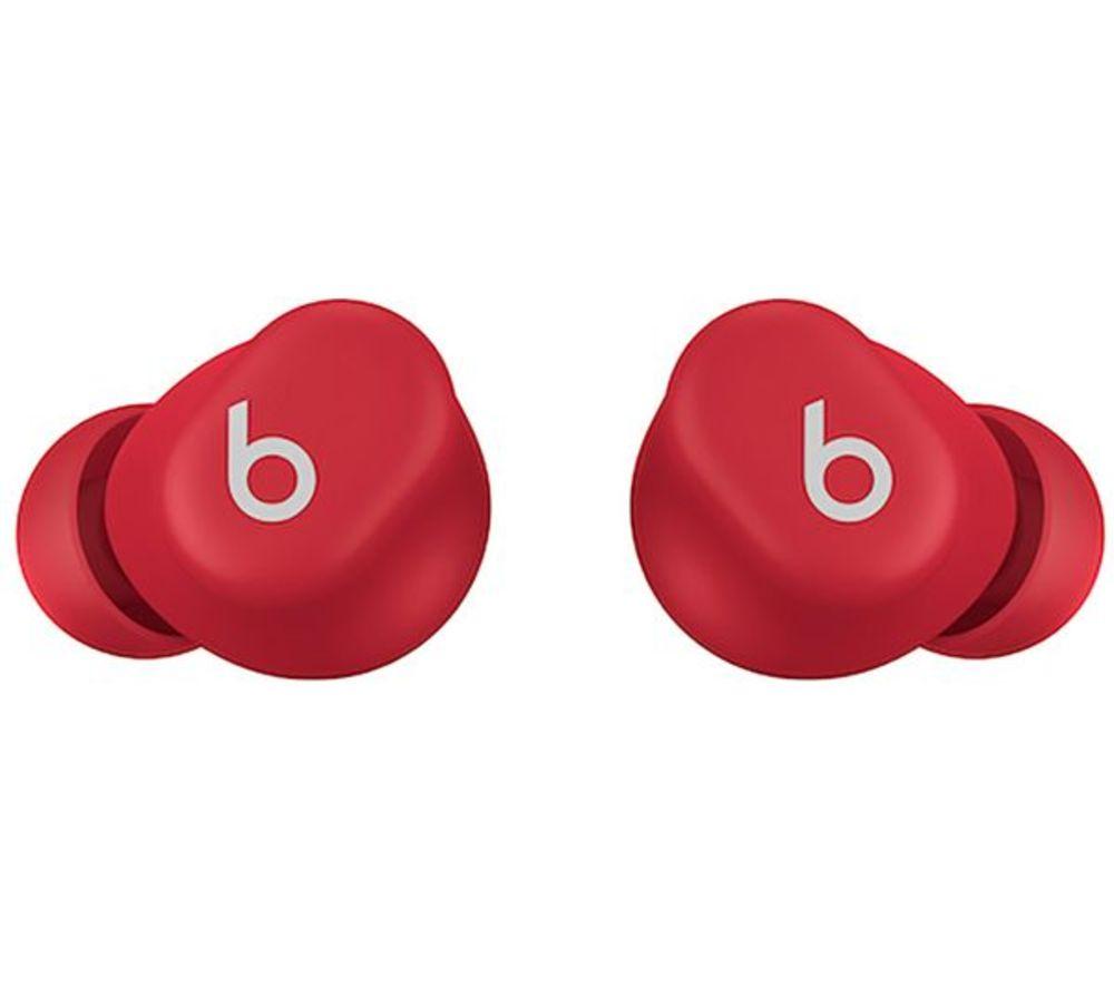 BEATS Solo Buds Wireless Bluetooth Refurbished Earbuds - Transparent Red (Excellent Condition) image number 2 of 6