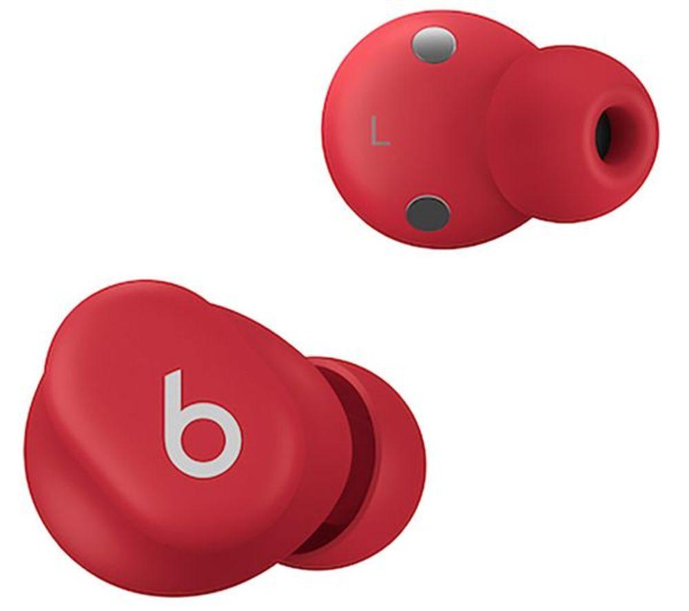 BEATS Solo Buds Wireless Bluetooth Refurbished Earbuds - Transparent Red (Excellent Condition) image number 3 of 6