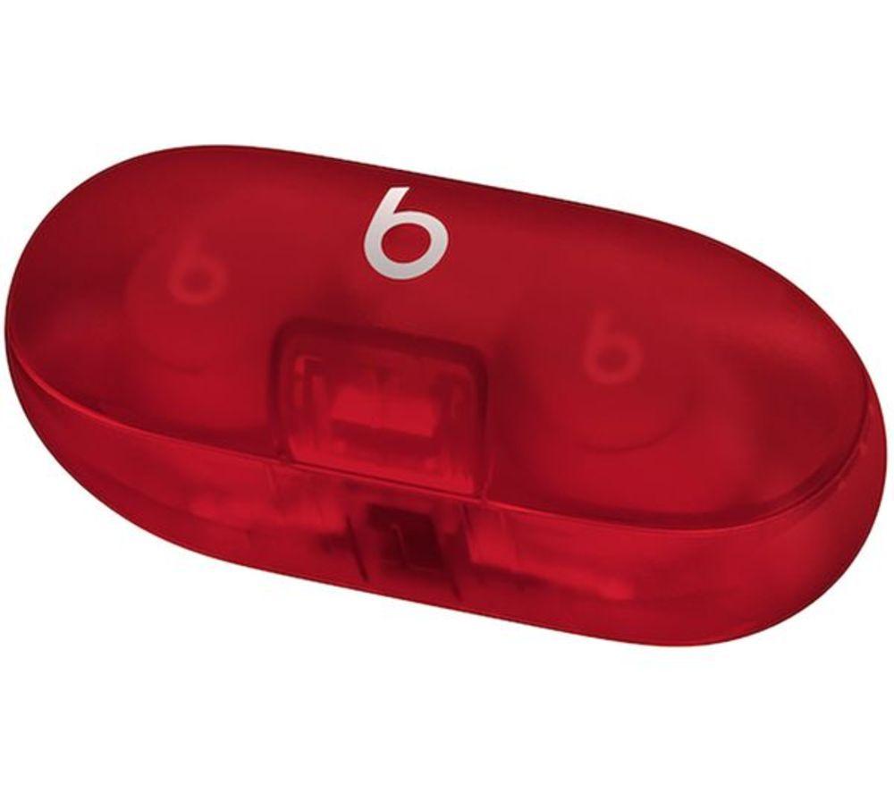 BEATS Solo Buds Wireless Bluetooth Refurbished Earbuds - Transparent Red (Excellent Condition) image number 5 of 6