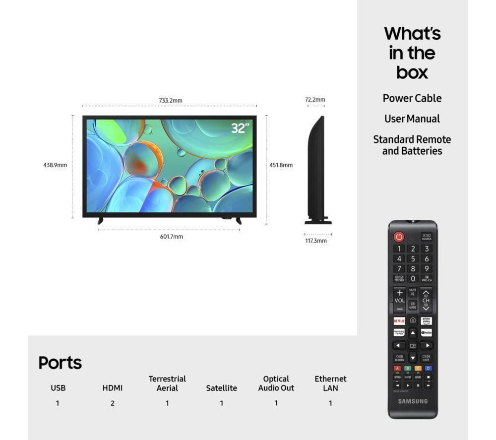 SAMSUNG UE32H5000FKXXU 32" Smart HD Ready HDR LED TV image number 2 of 6