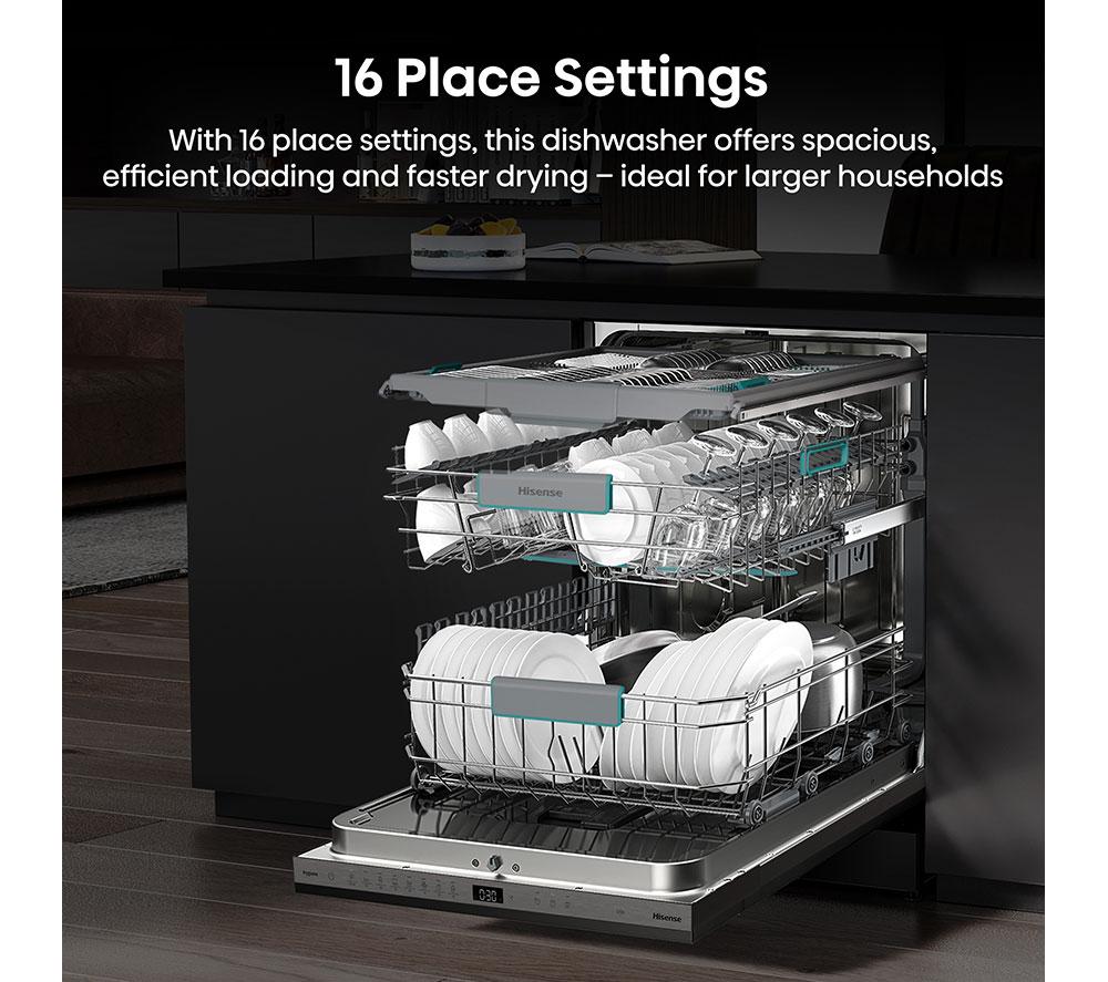 HISENSE HV16AUK Full-Size Fully Integrated Dishwasher image number 4 of 22