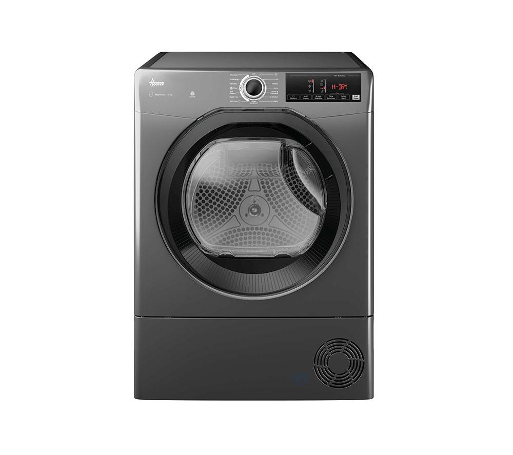HOOVER H-Dry 350 HRE H10N2TBER-80 WiFi-enabled 10 kg Condenser Tumble Dryer – Graphite, Silver/Grey