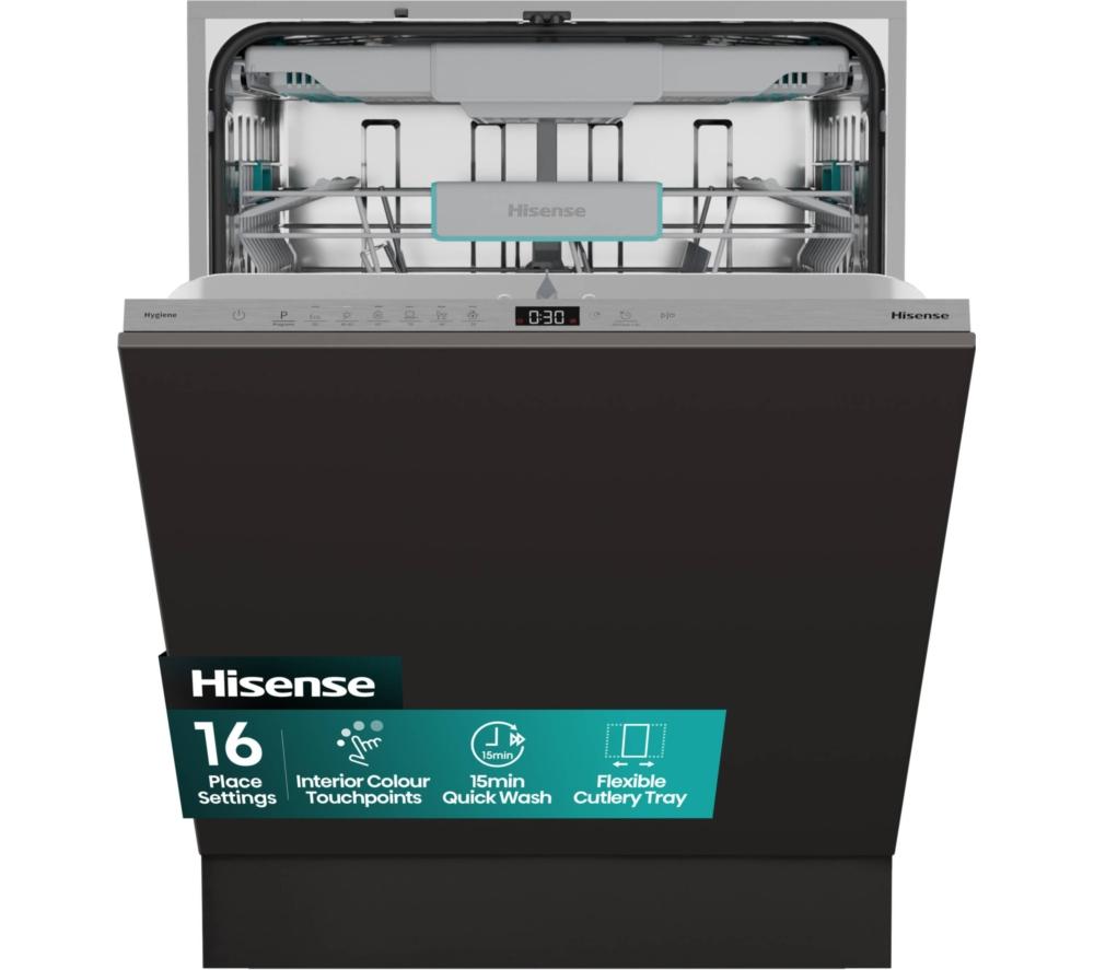 HISENSE HV16CUK Full-size Fully Integrated Dishwasher, Black