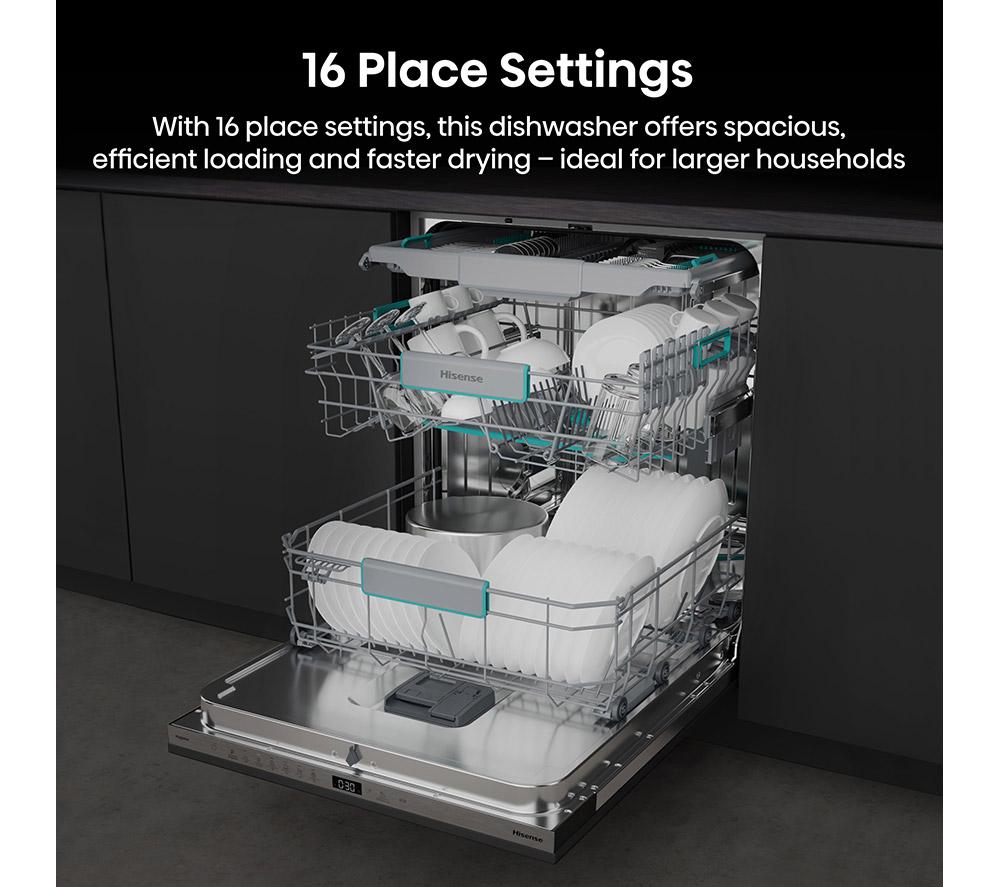 HISENSE HV16CUK Full-size Fully Integrated Dishwasher image number 3 of 19