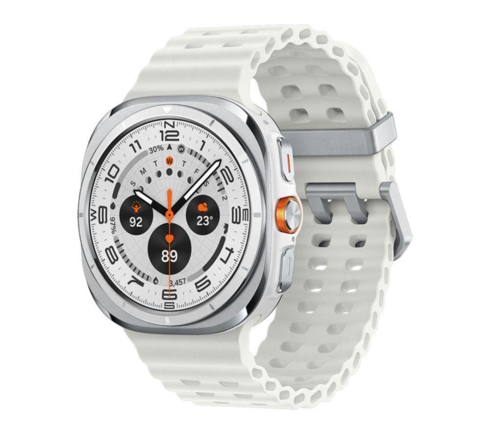Samsung Galaxy Watch Ultra (2025) Lte With Bixby - Titanium White, 47 Mm, Silver/Grey,White
