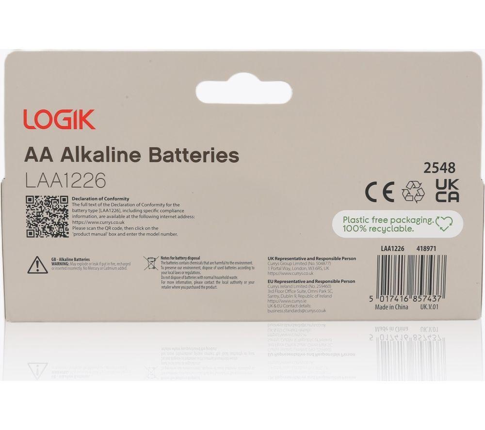 LOGIK LAA1226 AA Batteries - Pack of 12 image number 3 of 3