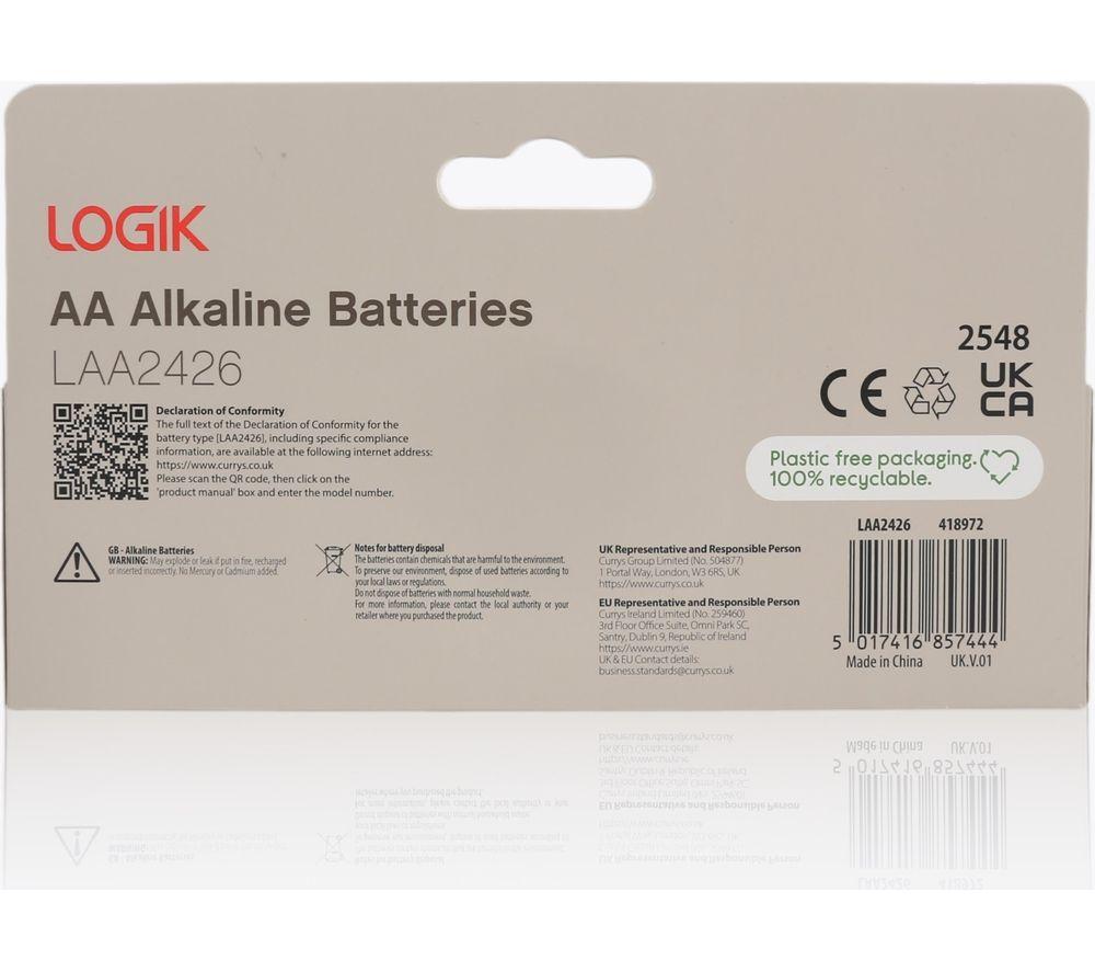 LOGIK LAA2426 AA Batteries - Pack of 24 image number 3 of 3