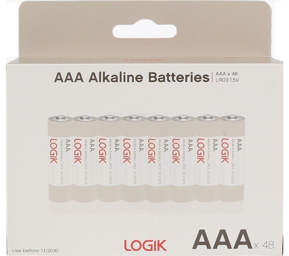 LOGIK LAAA4826 AAA Alkaline Batteries - Pack of 48