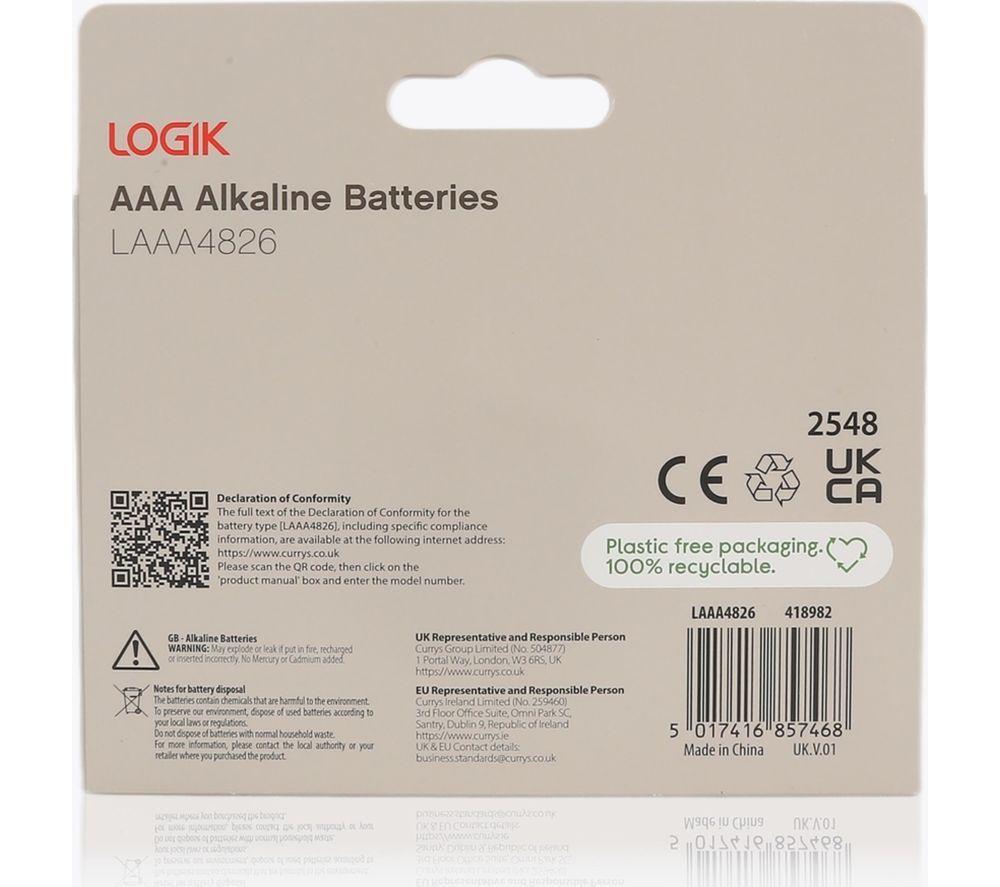 LOGIK LAAA4826 AAA Alkaline Batteries - Pack of 48 image number 4 of 4