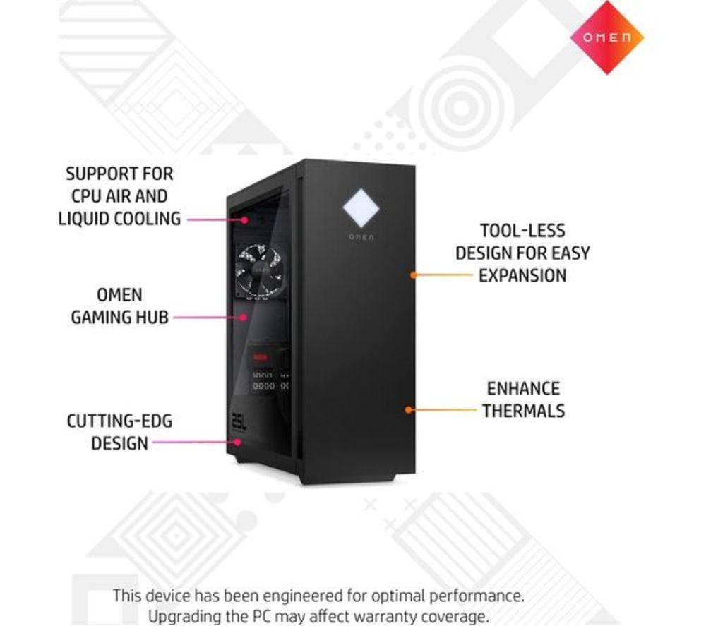 HP OMEN 25L Refurbished Gaming PC - Intel&reg; Core&trade; i7, RTX 4070 SUPER, 1 TB SSD (Very Good Condition) image number 8 of 21