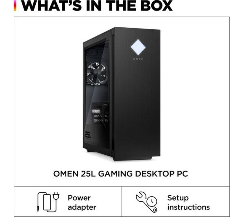 HP OMEN 25L Refurbished Gaming PC - Intel&reg; Core&trade; i7, RTX 4070 SUPER, 1 TB SSD (Very Good Condition) image number 12 of 21
