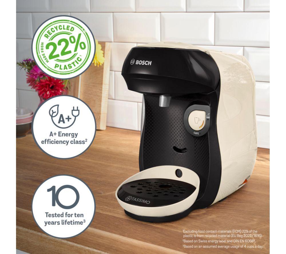 TASSIMO by Bosch Happy Friendly TAS107EGB Coffee Machine - Cream image number 2 of 6