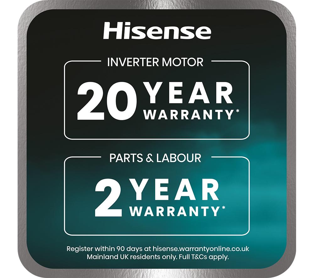 HISENSE KitchenFit 5i Series WD5I9043BBFS WiFi-enabled 9 kg Washer Dryer - Black image number 3 of 28