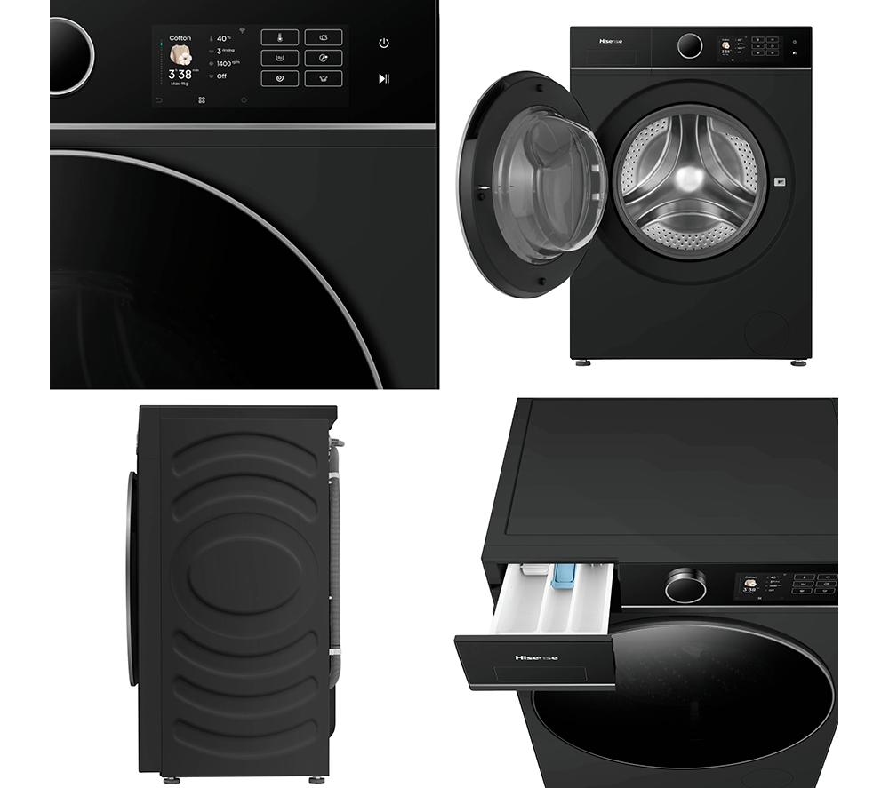 HISENSE KitchenFit 5i Series WD5I9043BBFS WiFi-enabled 9 kg Washer Dryer - Black image number 14 of 28