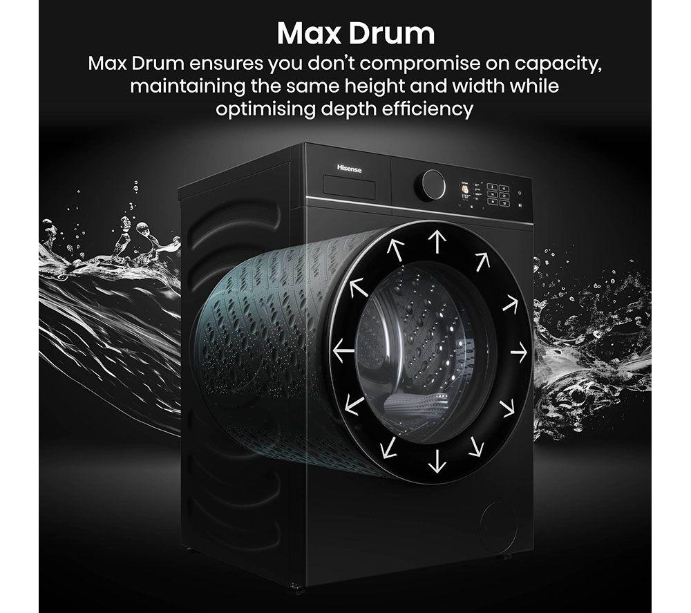 HISENSE KitchenFit 5i Series WD5I9043BBFS WiFi-enabled 9 kg Washer Dryer - Black image number 27 of 28