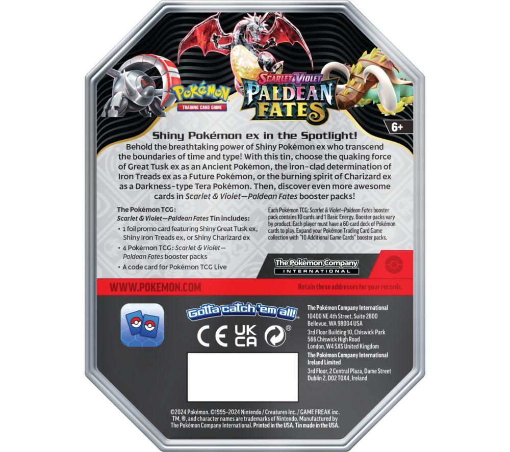 POKEMON TCG Scarlet & Violet Paldean Fates Tin image number 4 of 8
