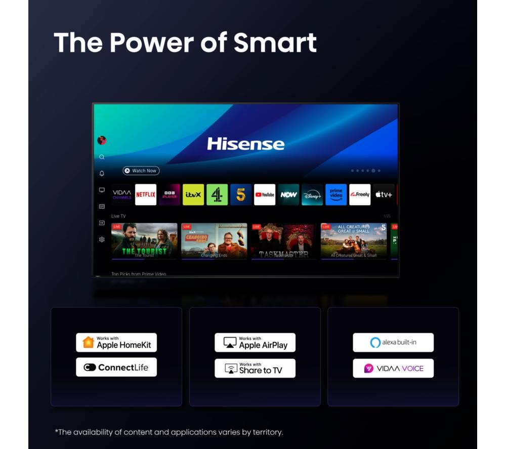 HISENSE E7Q PRO 50" QLED 4K HDR Smart TV with Freely - 50E7QTUK PRO image number 11 of 18
