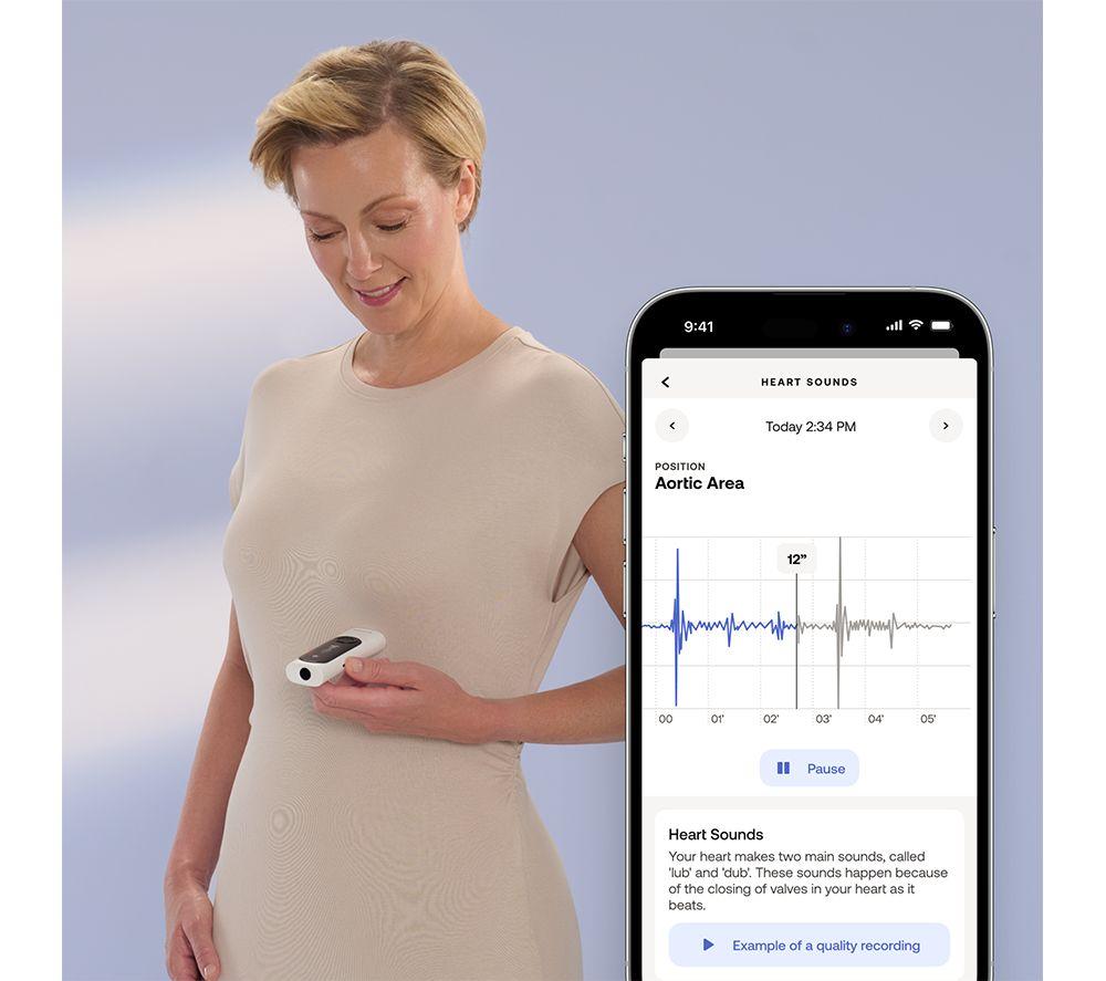 WITHINGS BeamO Contactless Smart Digital Thermometer with 4-in-1 Health Multiscan - White image number 8 of 9
