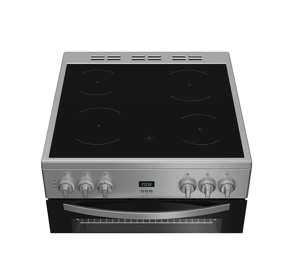 INDESIT IDE6VDCS1 60 cm Electric Ceramic Cooker - Silver image number 3 of 7