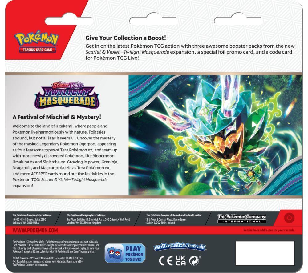POKEMON TCG Scarlet & Violet Twilight Masquerade Booster Packs image number 3 of 3