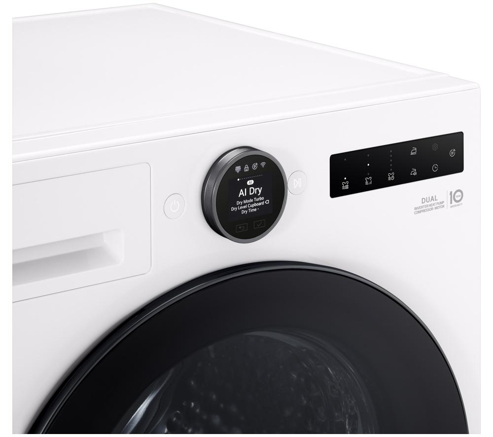 LG VX70 Series AI Dry RHX7009TWB 9 kg Heat Pump Tumble Dryer - White image number 14 of 21