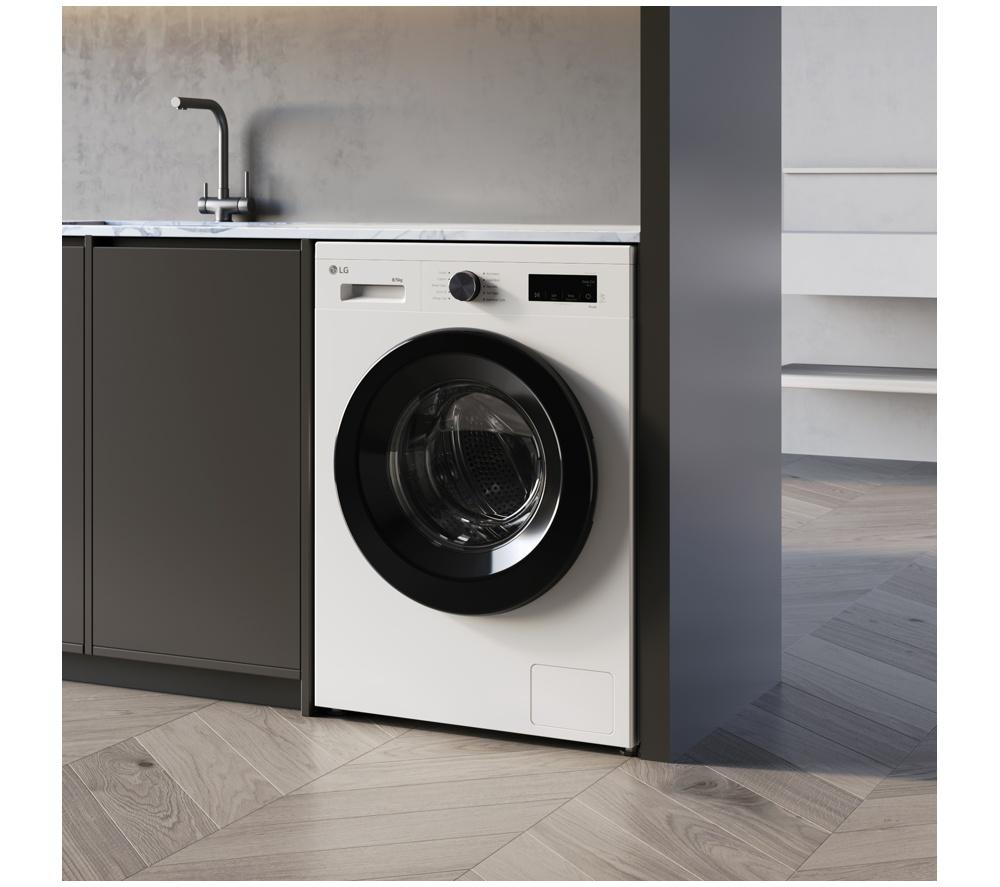LG Series 2 Direct Drive W4X1095NWK WiFi-enabled 9 kg Washer Dryer - White image number 3 of 13