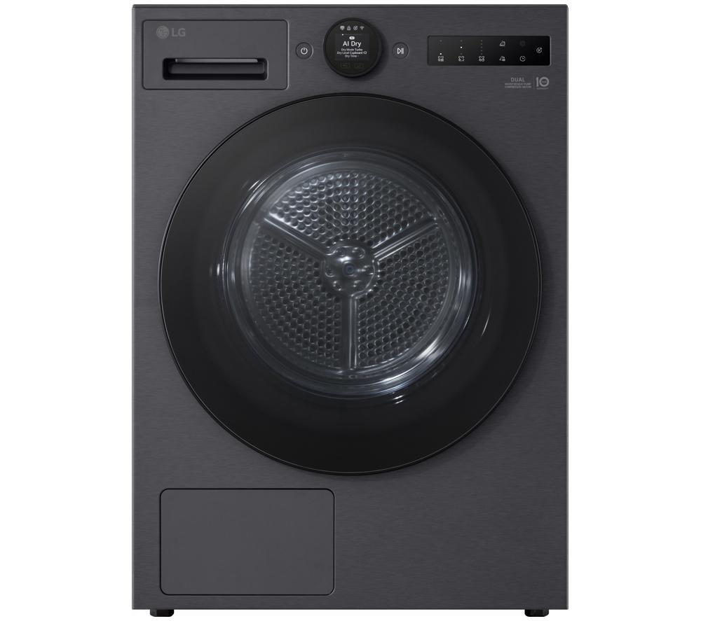 Lg Vx70 Series Ai Dry Rhx7010tbb 10 Kg Heat Pump Tumble Dryer - Matte Black, Black