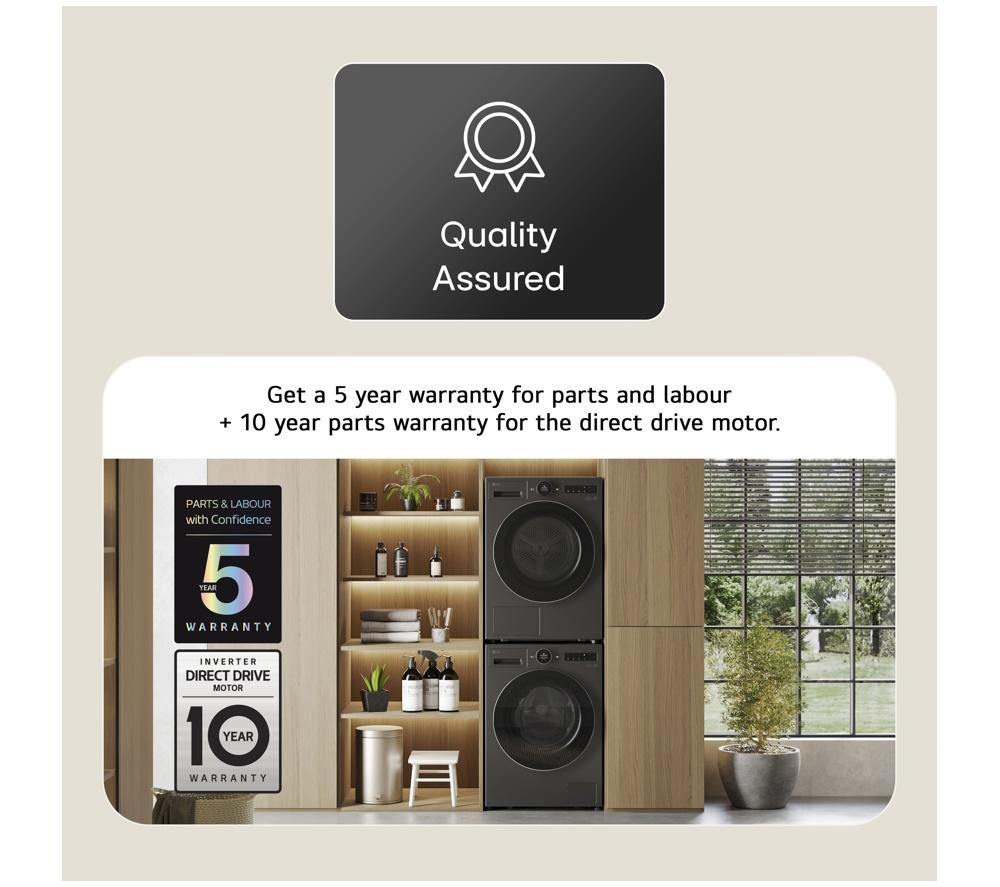 LG Series 7 ezDispense F4X7513TBB WiFi-enabled 13 kg 1400 Spin Washing Machine - Matte Black image number 9 of 19