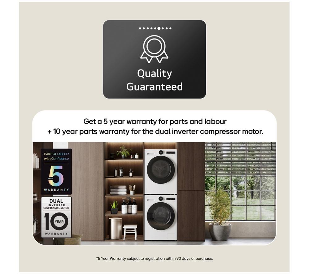 LG Series 7 AI Dry RHX7010TWB 10 kg Heat Pump Tumble Dryer - White image number 9 of 20