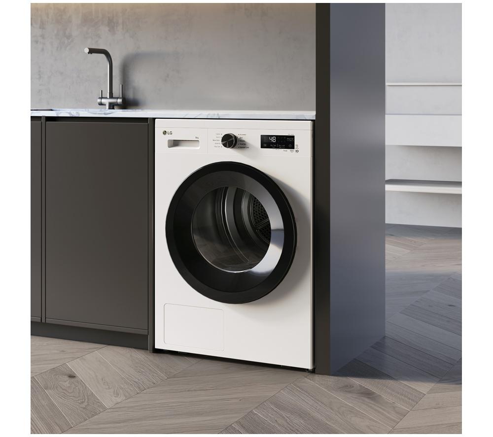 LG Series 2 ThinQ RHX1009NWK 9 kg Heat Pump Tumble Dryer - White image number 3 of 11