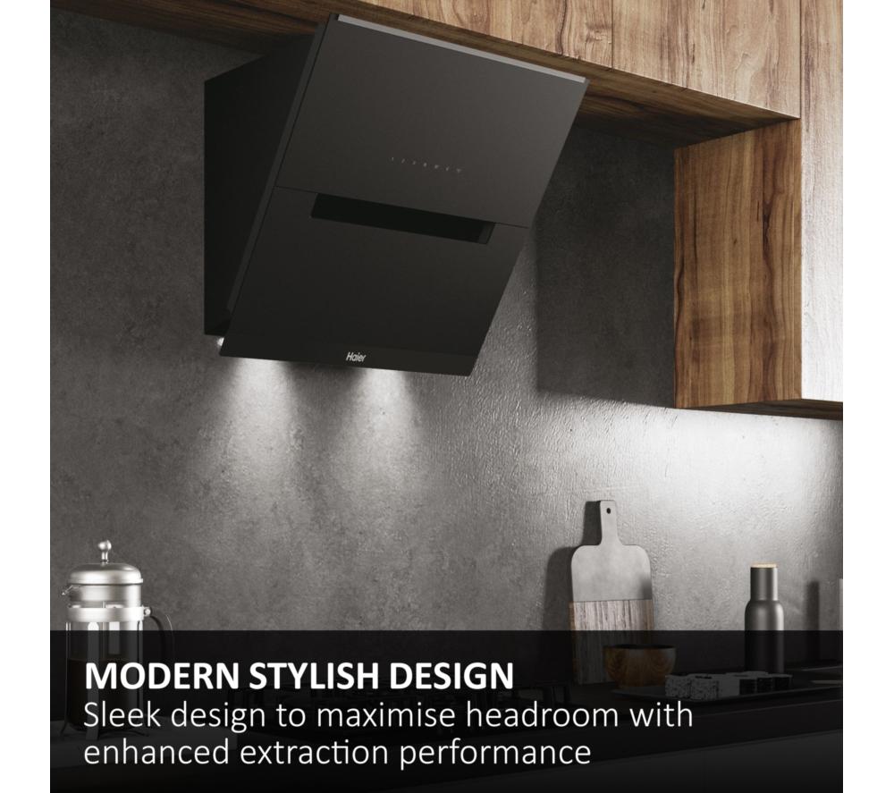 HAIER HADG6CBS4BWIFI 60 cm Chimney Cooker Hood - Black image number 9 of 12