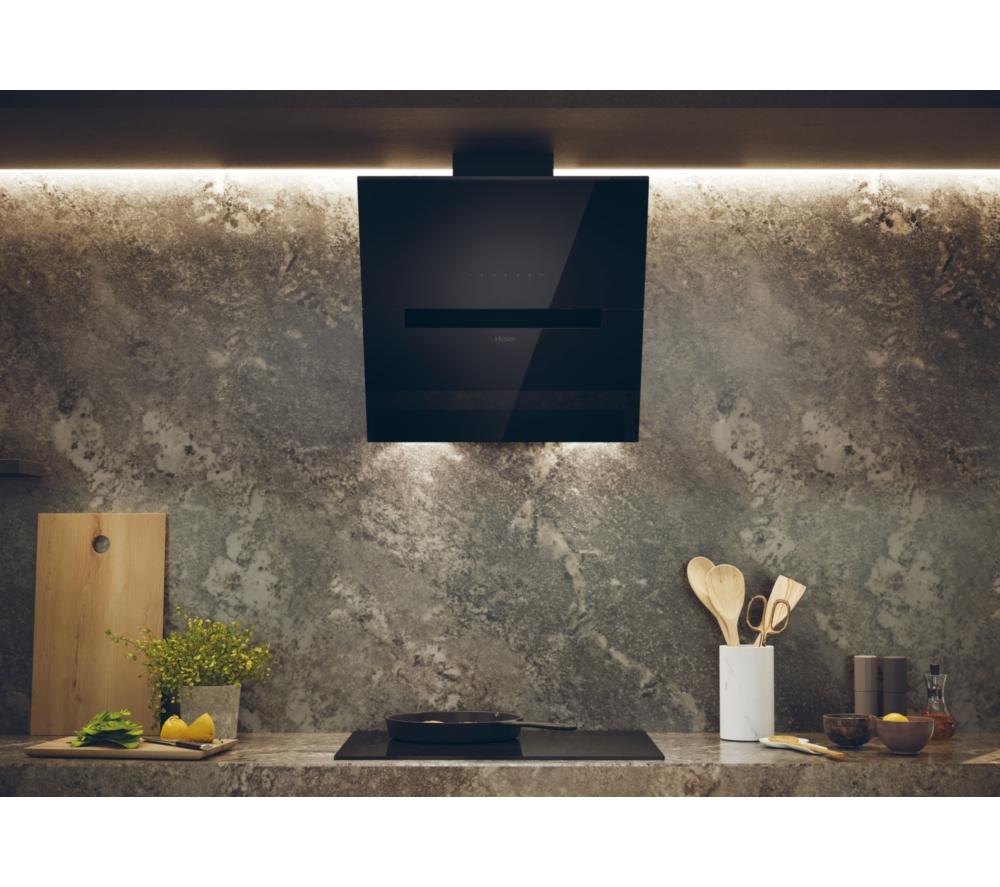 HAIER HADG6CBS4BWIFI 60 cm Chimney Cooker Hood - Black image number 10 of 12