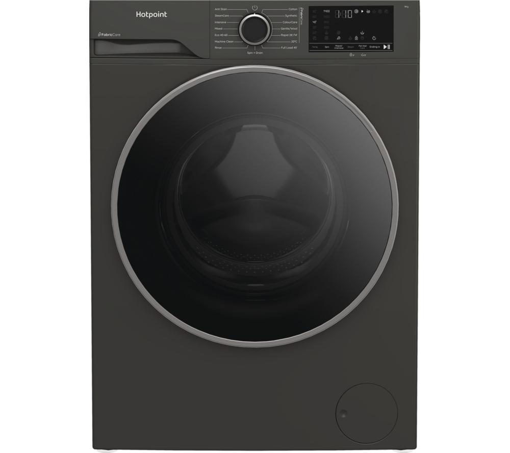 HOTPOINT FabricCare HBCA 93G CARE UK 9 kg 1400 Spin Washing Machine - Manhattan Grey, Silver/Grey
