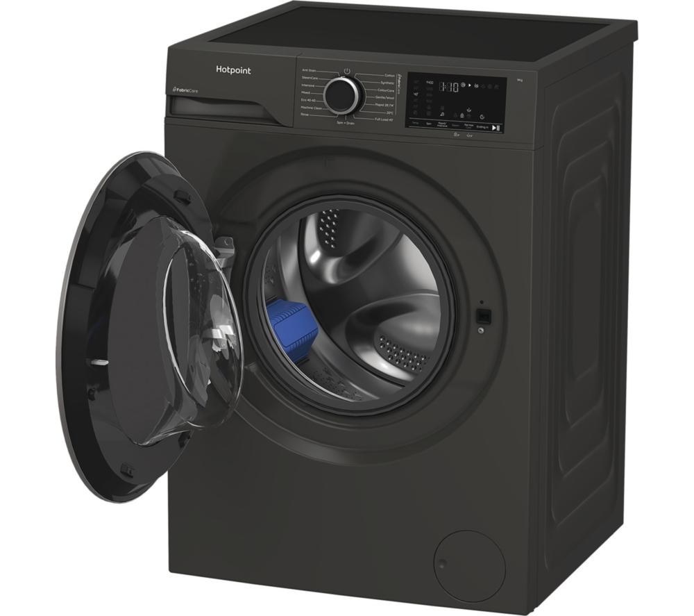 HOTPOINT FabricCare HBCA 93G CARE UK 9 kg 1400 Spin Washing Machine - Manhattan Grey image number 2 of 14