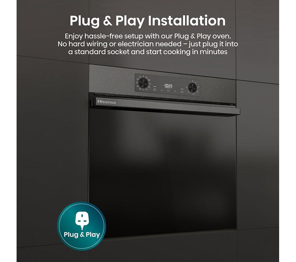 HISENSE Hi2 BI624CTPGUK Plug-in Electric Oven - Black Inox image number 3 of 24