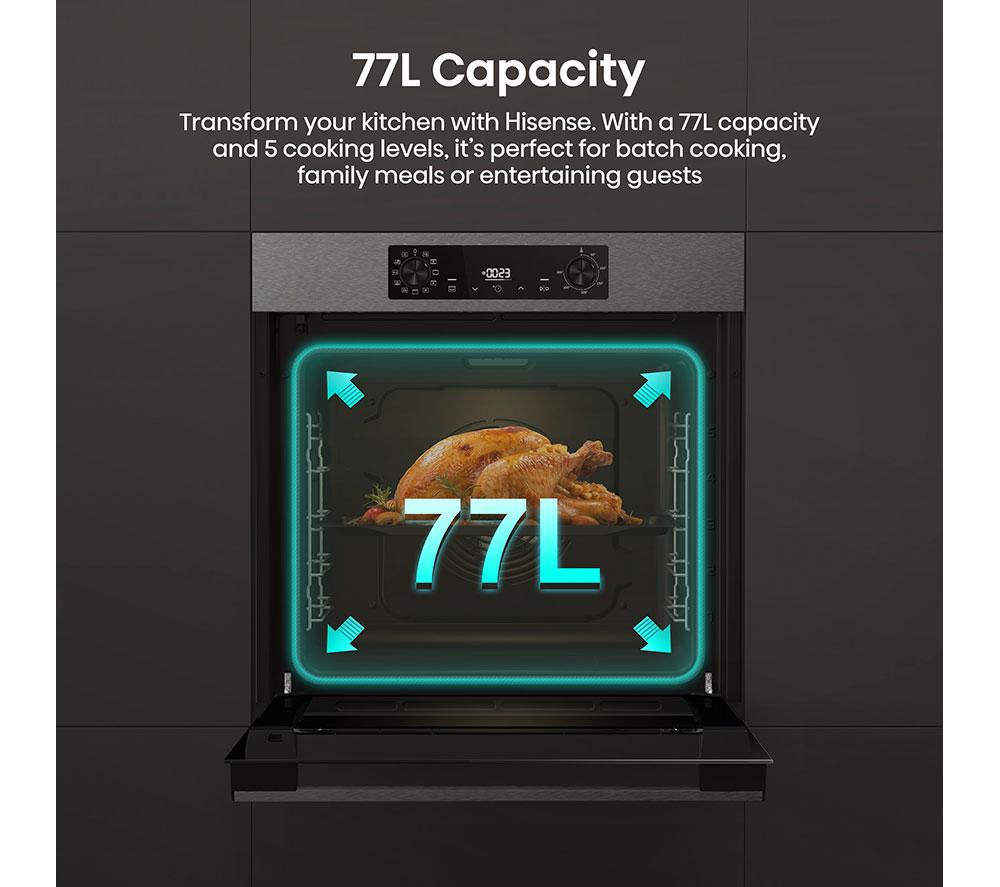 HISENSE Hi2 BI624CTPGUK Plug-in Electric Oven - Black Inox image number 4 of 24