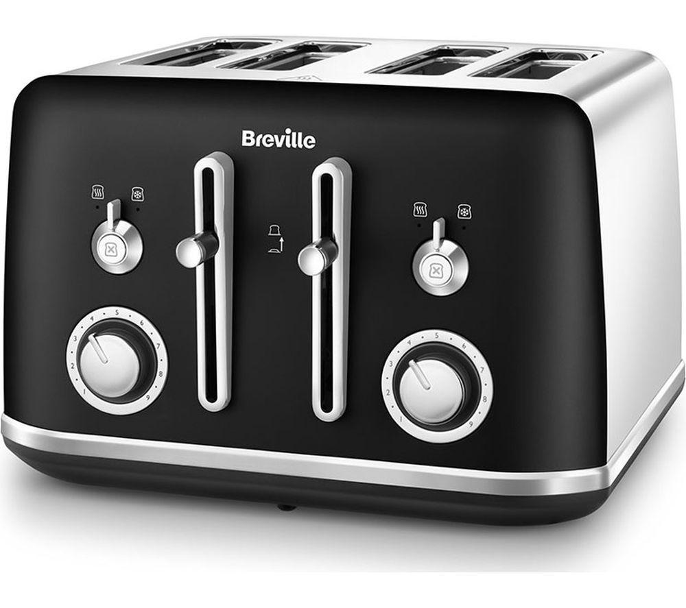 Breville Mostra Vtr047 4-Slice Toaster - Black & Chrome, Black