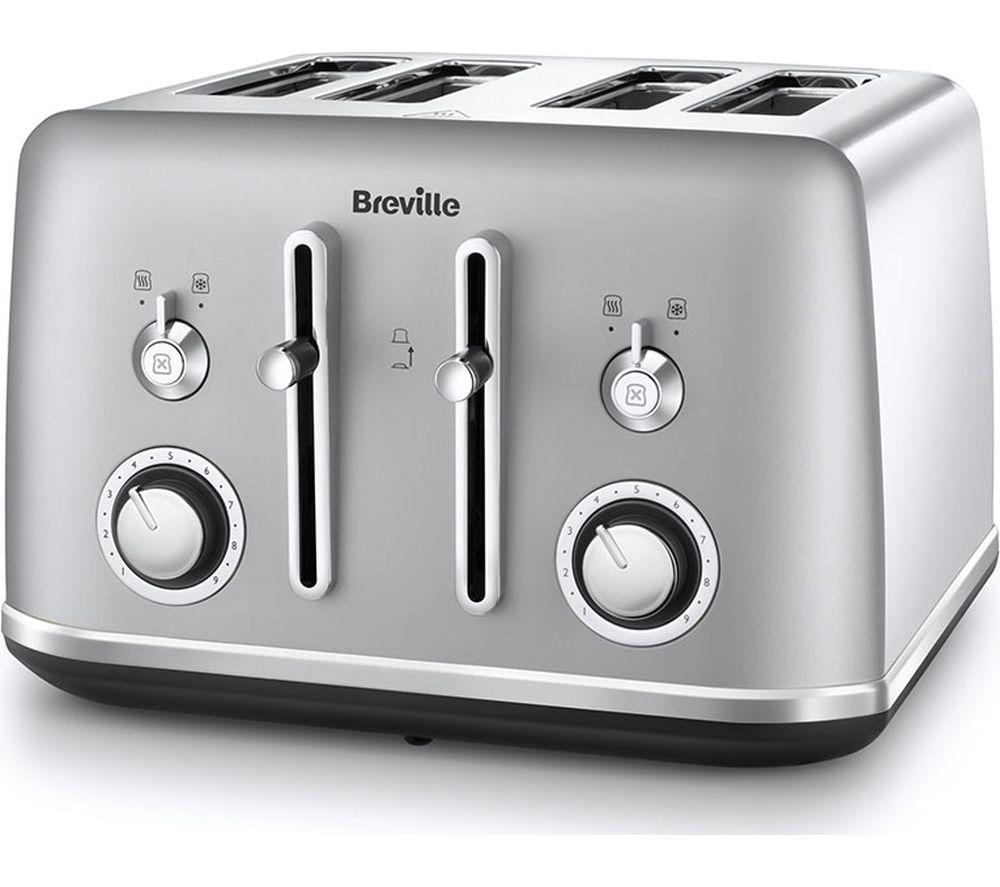 Breville Mostra Vtr049 4-Slice Toaster - Silver & Chrome, Silver/Grey
