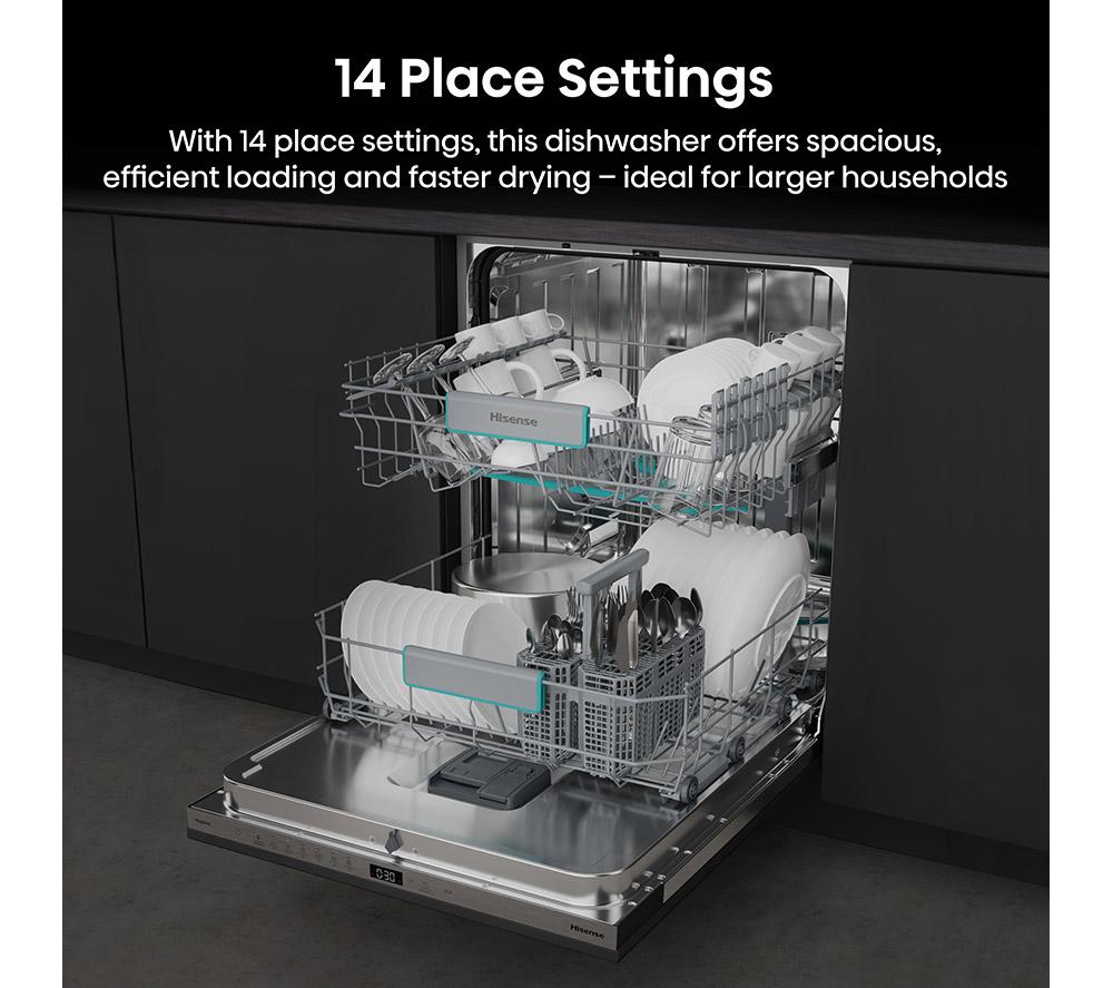 HISENSE HV642C65UK Full-size Fully Integrated Dishwasher image number 3 of 19