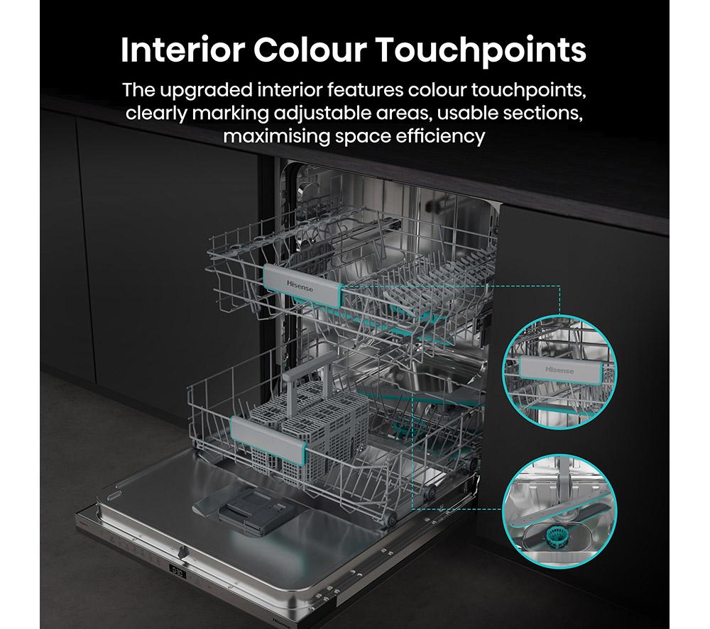 HISENSE HV642C65UK Full-size Fully Integrated Dishwasher image number 4 of 19