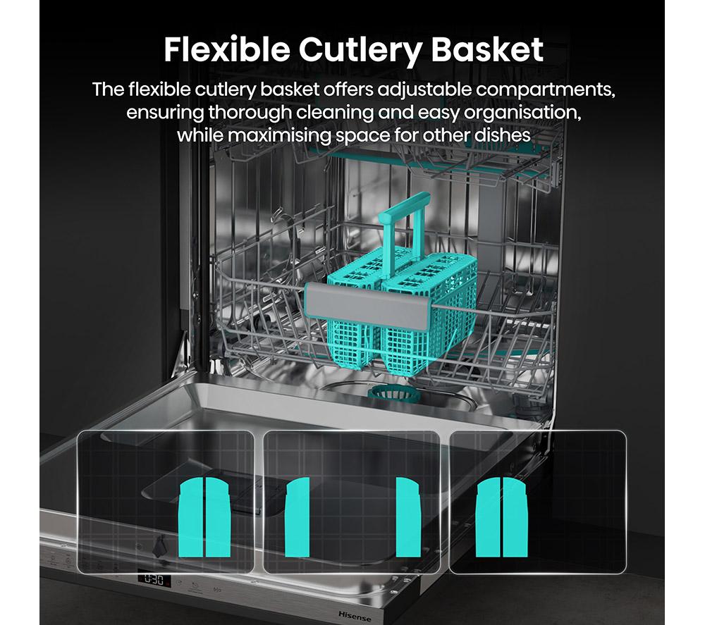 HISENSE HV642C65UK Full-size Fully Integrated Dishwasher image number 6 of 19