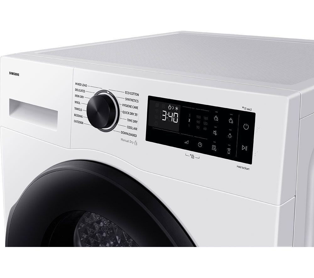 SAMSUNG Series 5 AI Energy DV90DG52A0AEEU WiFi-enabled 9 kg Heat Pump Tumble Dryer - White image number 4 of 5